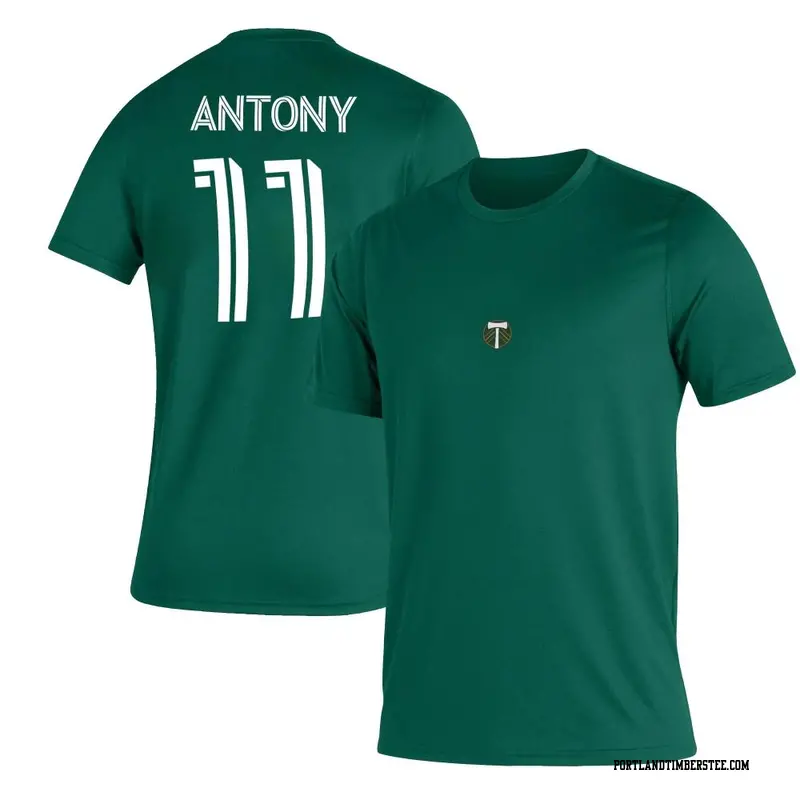 Men's Portland Timbers ＃11 Antony Green Name & Number Club T-Shirt