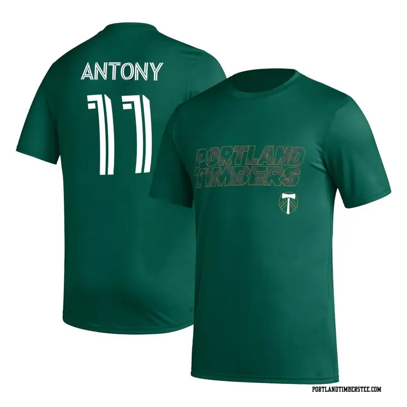 Men's Portland Timbers ＃11 Antony Green Name & Number Hook T-Shirt