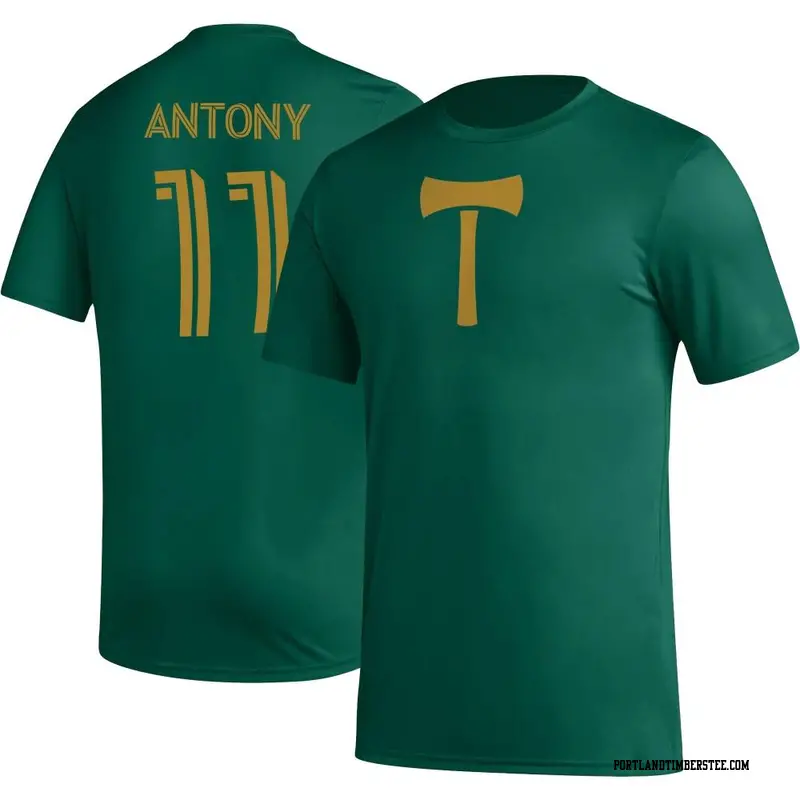 Men's Portland Timbers ＃11 Antony Green Name & Number Icon T-Shirt