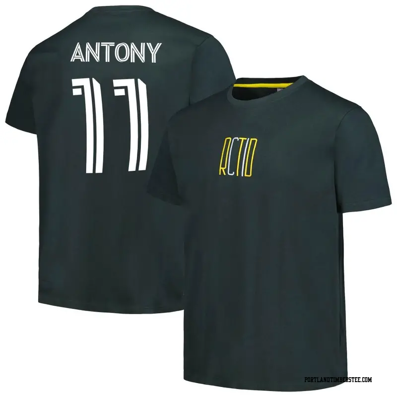 Men's Portland Timbers ＃11 Antony Green Name & Number Round Heavy T-Shirt